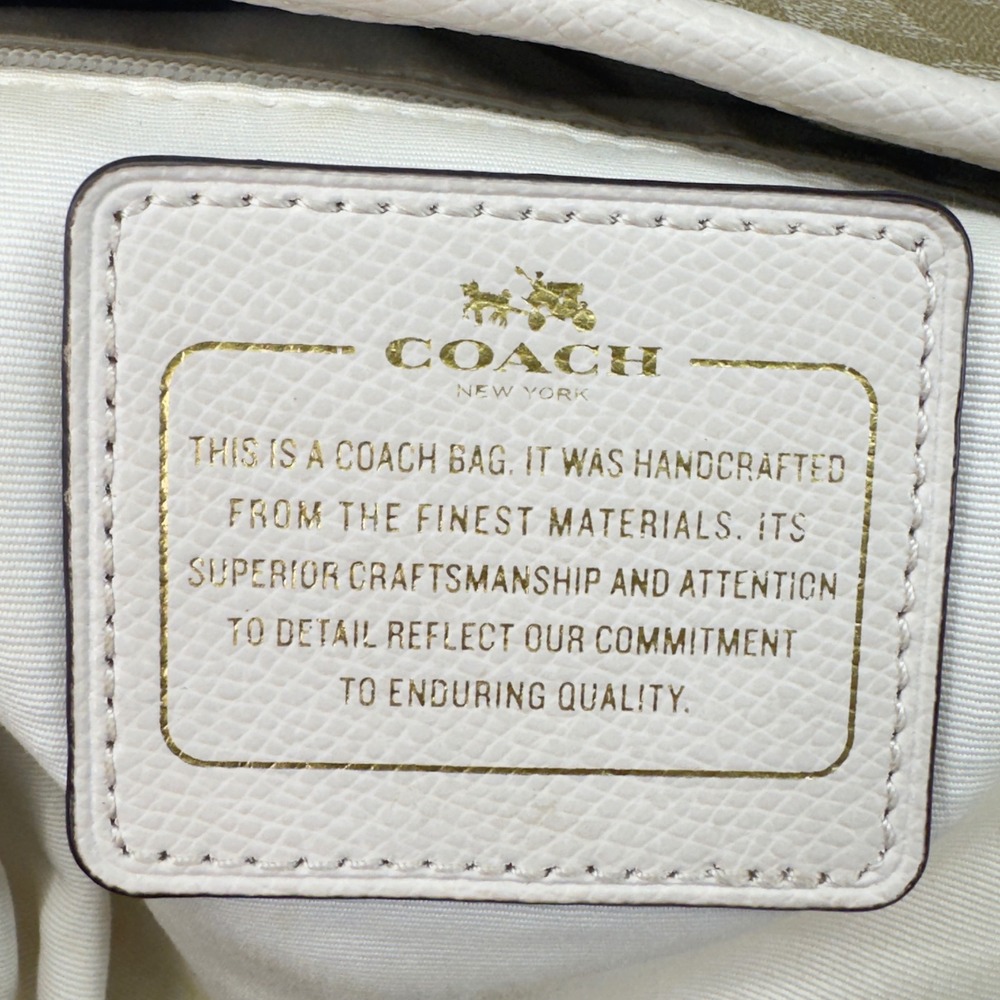Coach City Tote Signature Canvas Light Khaki Chalk Gold Hardware - Picture 8 of 15